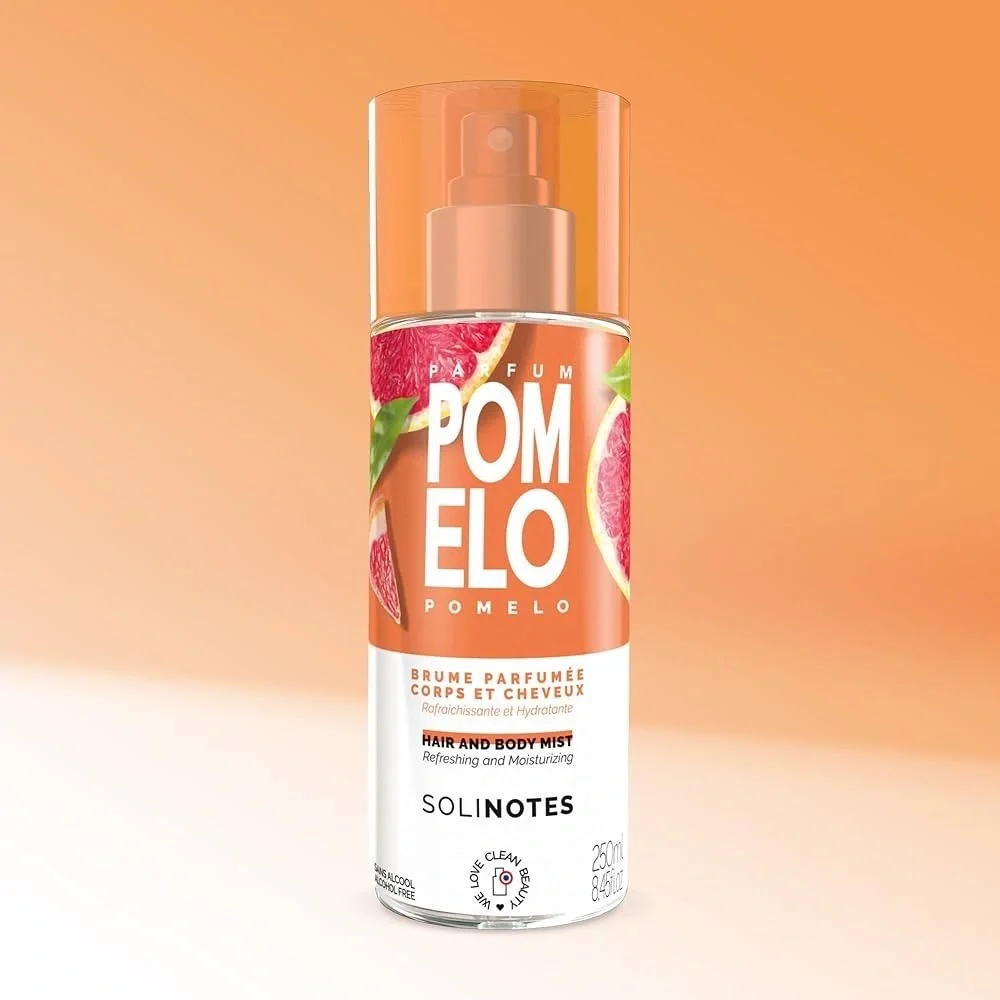 Solinotes Pomelo Hair & Body Mist | Alcohol-Free, Cruelty-Free (8.45 fl oz)
